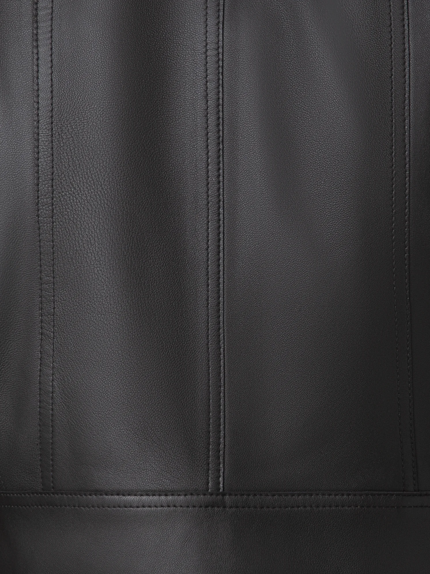 Asymmetrical Leather Biker Jacket - Image 5