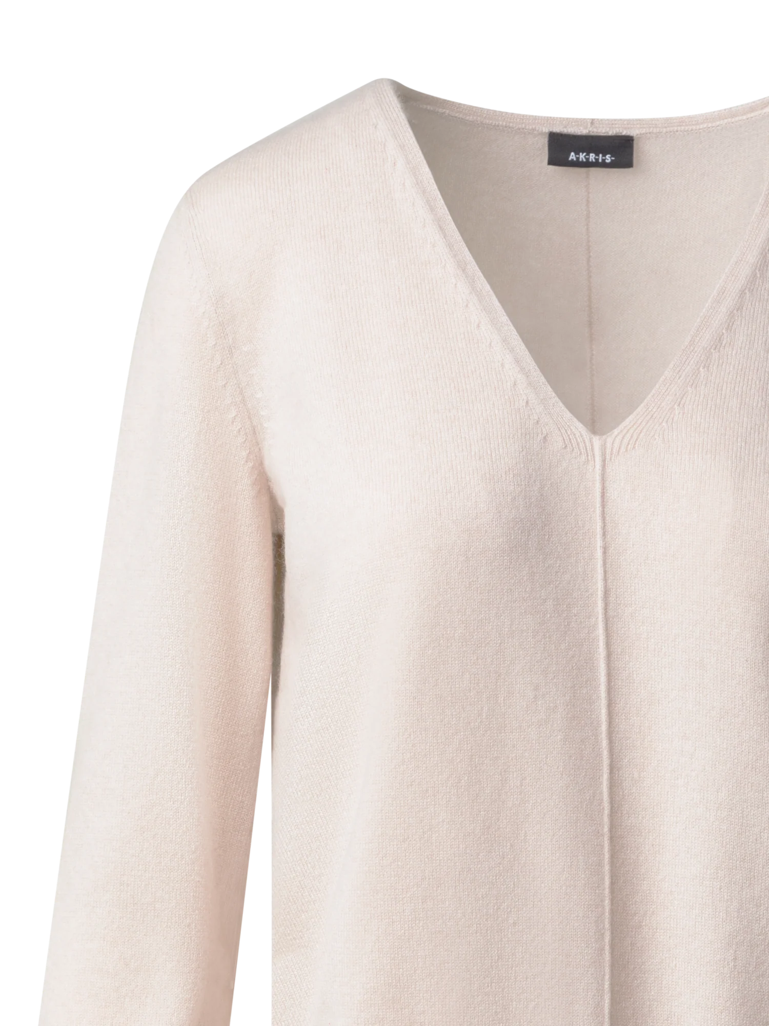 Cashmere V-Neck Knit Pullover - Image 3