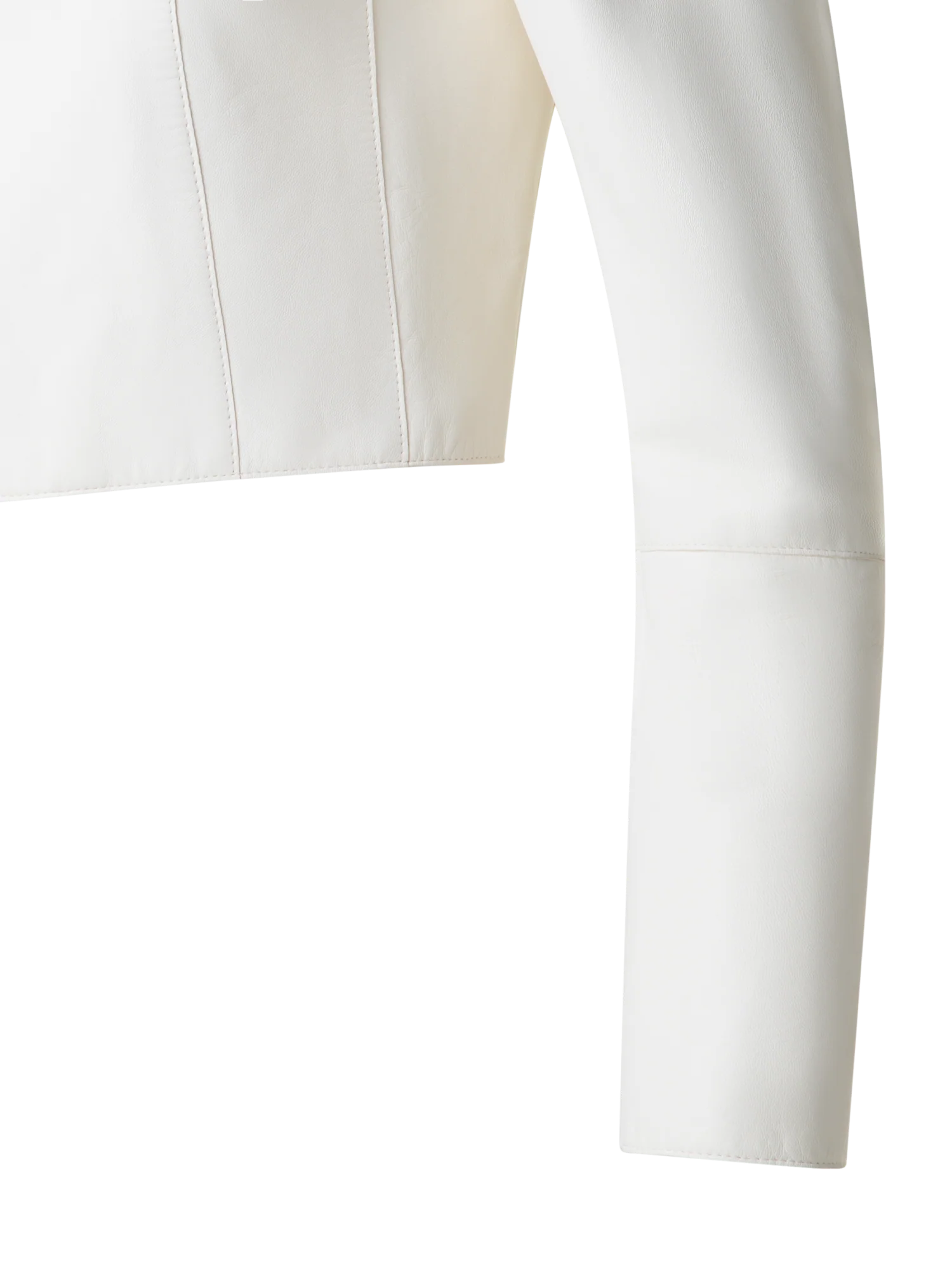 Cropped Leather Jacket - Image 4