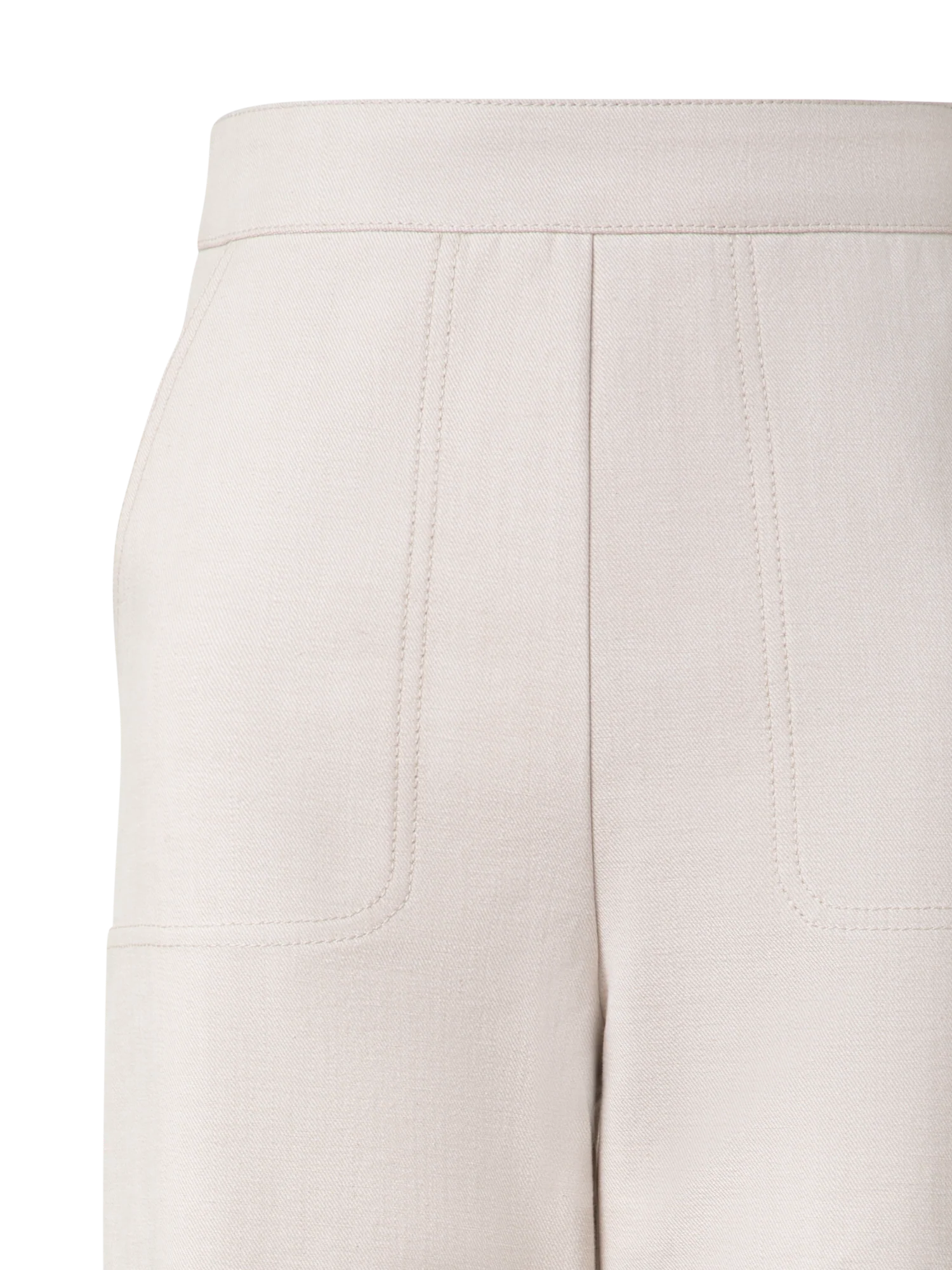 Conical Ankle-Length Cotton Denim Stretch Pants - Image 5