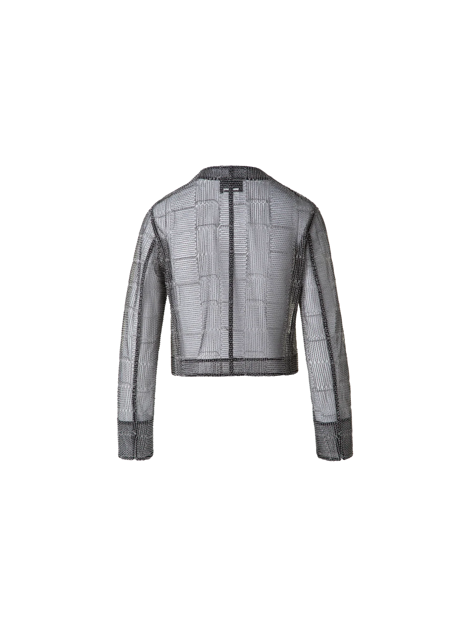 Short Jacket in Square on Tulle Embroidery - Image 3